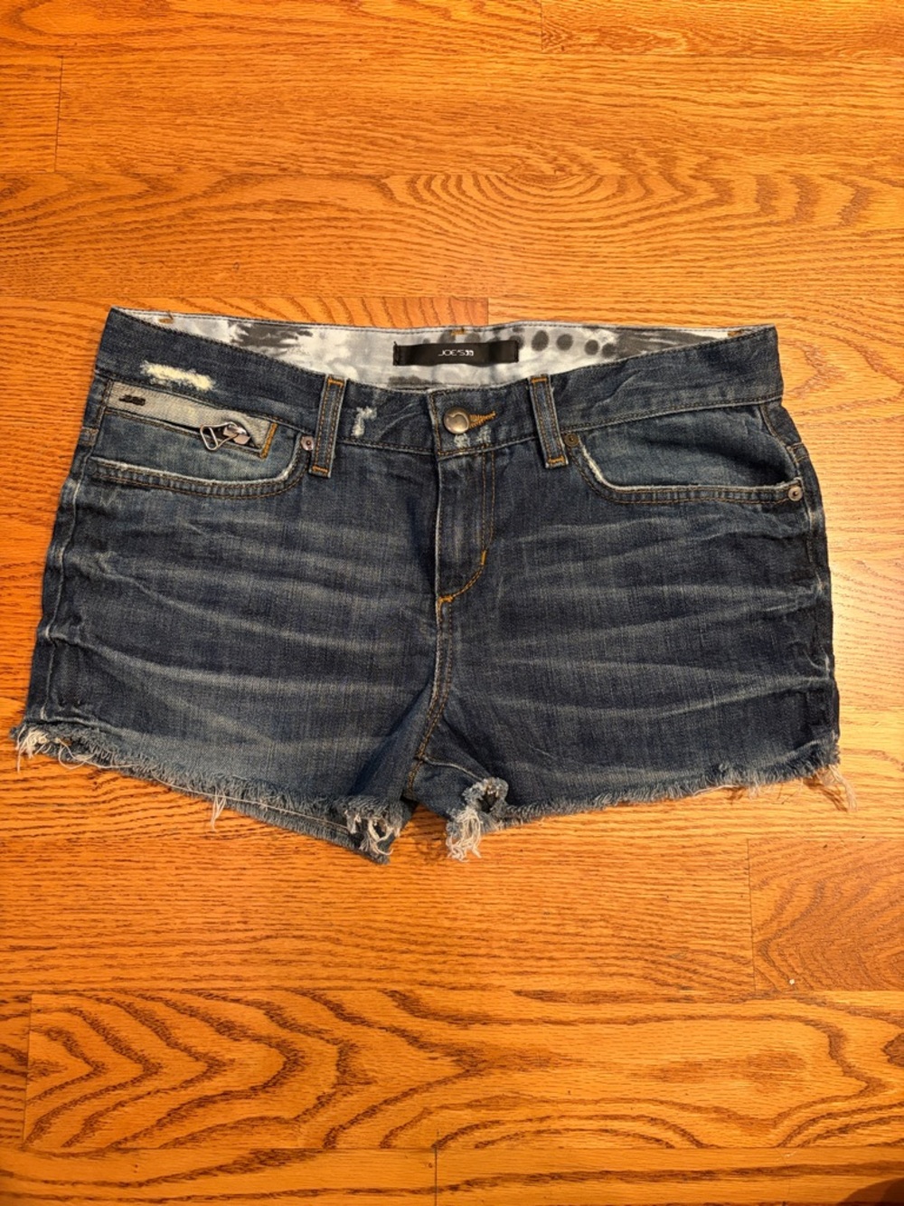 Joe's Jeans Dark Wash Distressed Denim Cutoff Shorts